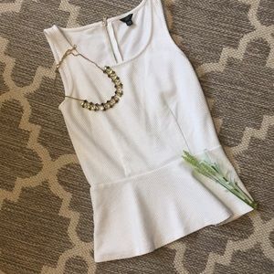 ANN TAYLOR white peplum